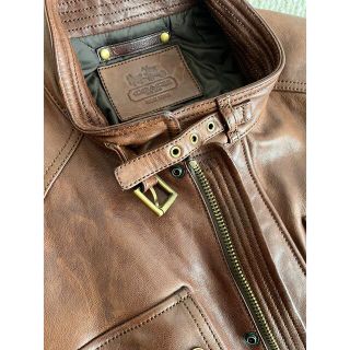 コーチ　牛皮革　coach レザージャケット　メンズ　xs s