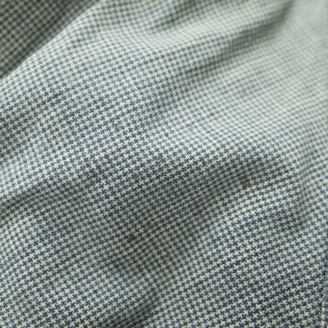 RRL(ダブルアールエル)のRRL ダブルアールエル L/S INDIGO DYE HOUNDS TOOTH WORK SHIRTS インディゴダイ ハウンドトゥースワークシャツ S ネイビー 長袖 チェック トップス【中古】【RRL】 メンズのトップス(シャツ)の商品写真