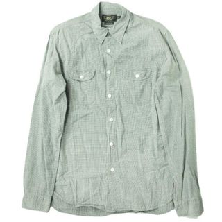 ダブルアールエル(RRL)のRRL ダブルアールエル L/S INDIGO DYE HOUNDS TOOTH WORK SHIRTS インディゴダイ ハウンドトゥースワークシャツ S ネイビー 長袖 チェック トップス【中古】【RRL】(シャツ)