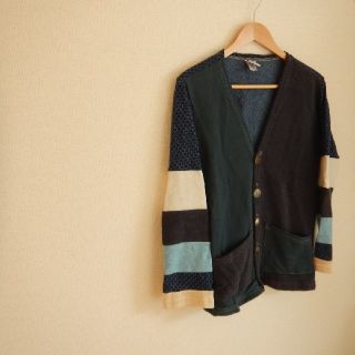 ビームス(BEAMS)のUSラグス パッチワークカーディガン(カーディガン)