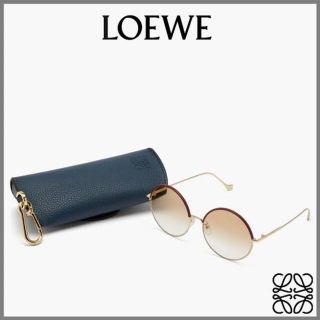 ロエベ(LOEWE)の【pitt様専用】LOEWE ラウンドフレーム レザートリム サングラスケース付(サングラス/メガネ)