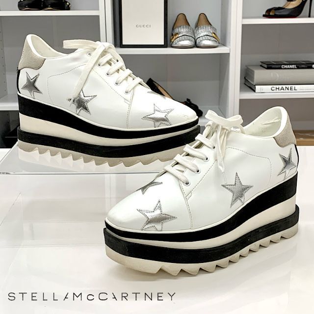 Stella McCartney - 4093 ステラマッカートニー エリス 星 レザー 厚底