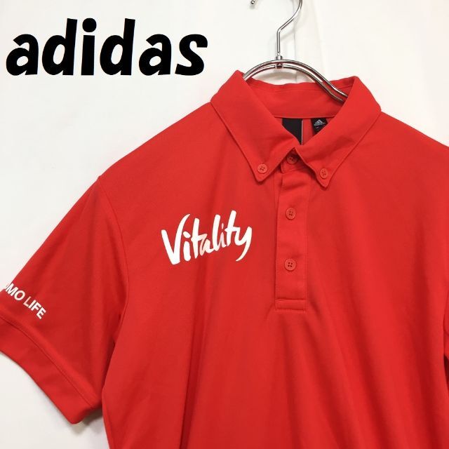 adidas(アディダス)の【人気】アディダス vitality 住友生命 半袖 ポロシャツ レッド S メンズのトップス(ポロシャツ)の商品写真