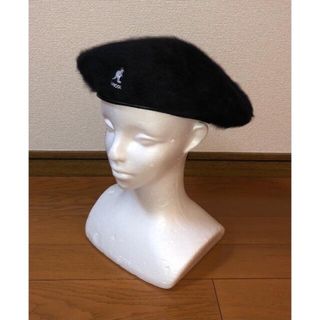 カンゴール(KANGOL)のL 新品 KANGOL ファー ベレー帽 ハンチングキャップ ブラック 黒(ハンチング/ベレー帽)