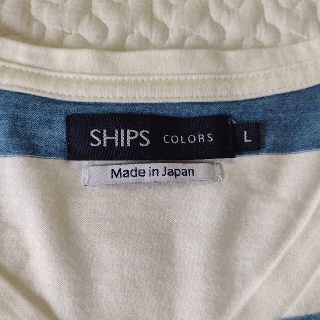 SHIPS(シップス)のSHIPS　ボーダー　Tシャツ　メンズＬサイズ メンズのトップス(Tシャツ/カットソー(半袖/袖なし))の商品写真