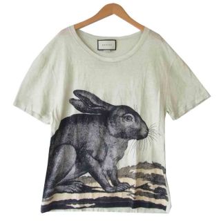 グッチ(Gucci)のGUCCI グッチ 国内正規 ラビットプリント リネン 麻 半袖 Tシャツ(Tシャツ/カットソー(半袖/袖なし))