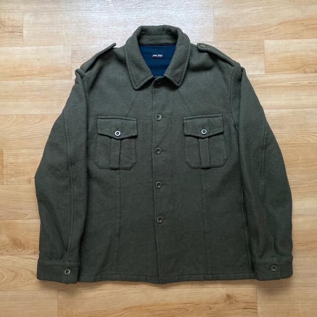 miumiu - 2000s MIU MIU military jacket XLの通販 by A｜ミュウミュウ ...