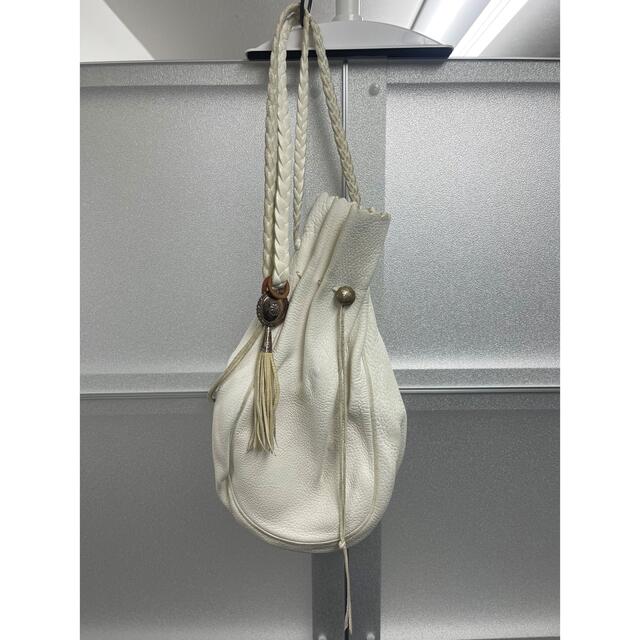 goros ゴローズ 巾着バッグS白