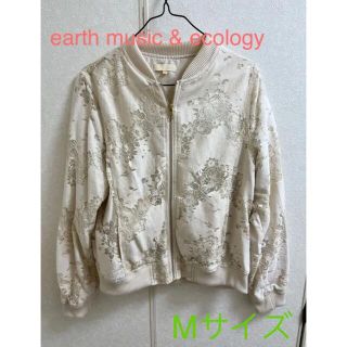 アースミュージックアンドエコロジー(earth music & ecology)の数回着用　earth music & ecology レース　ブルゾン　Mサイズ(ブルゾン)