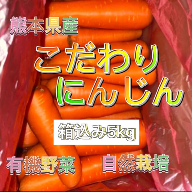 熊本県産 こだわり人参☆1箱約5kg (家庭用) 常温配送 食品/飲料/酒の食品(野菜)の商品写真