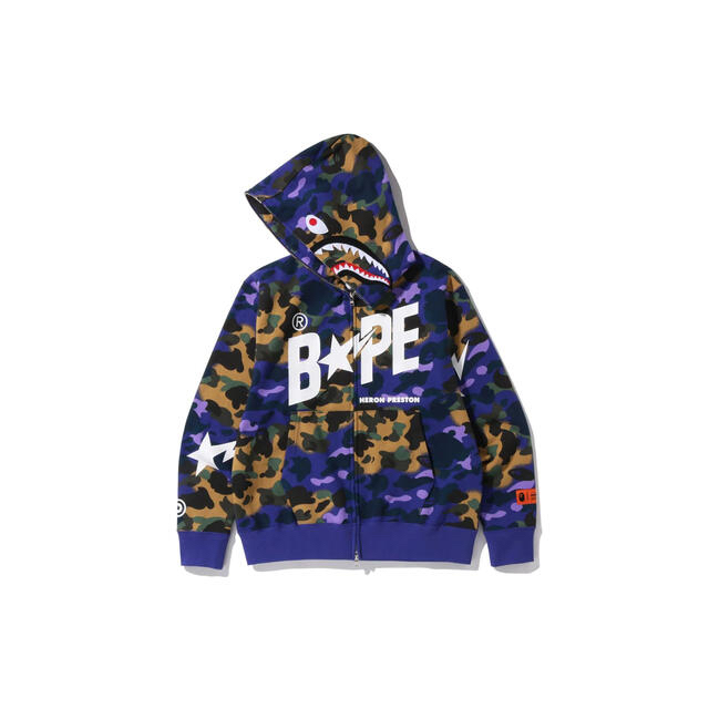 超レア2XL新品!【BAPE X HERON PRESTON 】シャークパーカー | www