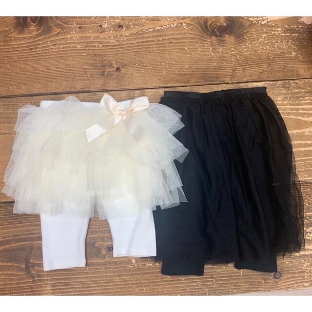 110 Bee des Bee チュールスカッツ2着まとめ売り キッズ/ベビー/マタニティのキッズ服女の子用(90cm~)(パンツ/スパッツ)の商品写真