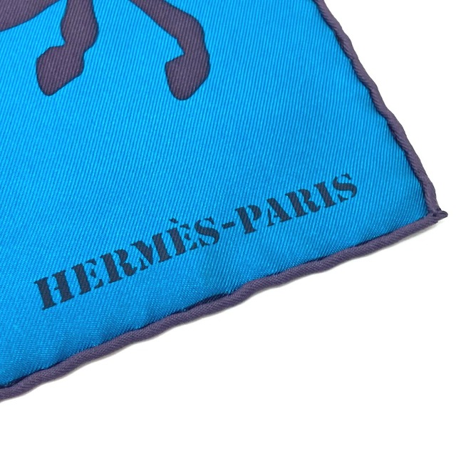 Hermes(エルメス)のエルメス HERMES EX LIBRIS EN CAMOUFLAGE エクスリブリスのカモフラージュ カレ90 シルクスカーフ スカーフ シルク ブルー系 レディースのファッション小物(バンダナ/スカーフ)の商品写真