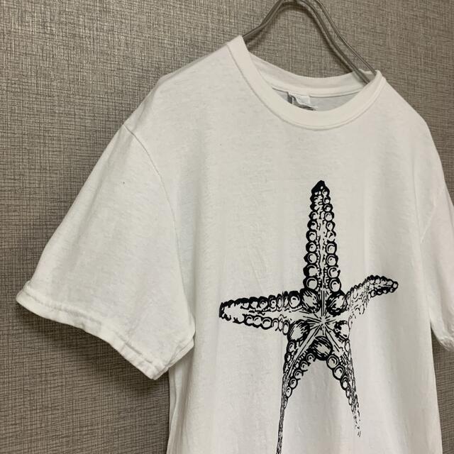 90s 00s ビンテージ　アメリカ古着　ヒトデ　海　古着　tee used メンズのトップス(Tシャツ/カットソー(半袖/袖なし))の商品写真