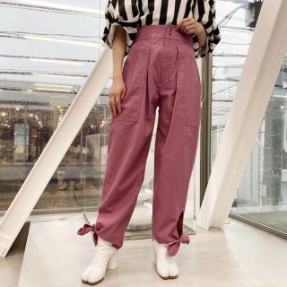 イザベルマラン(Isabel Marant)の美品! 定価78100円 イザベルマラン 裾リボンクロップドパンツ 34(クロップドパンツ)