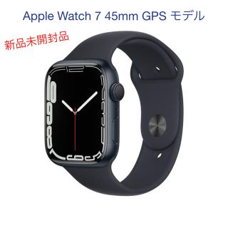 アップルウォッチ(Apple Watch)のApple Watch 7 45mm GPSモデル ミッドナイト スポーツバンド(腕時計(デジタル))