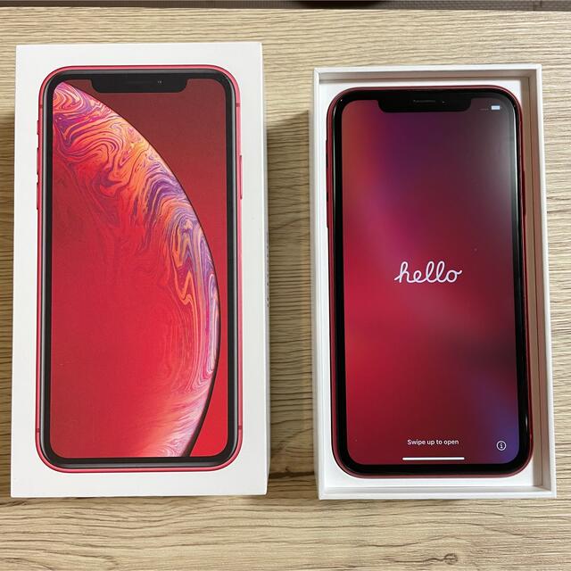 iPhoneXR 64GB 本体 レッド FaceID対応