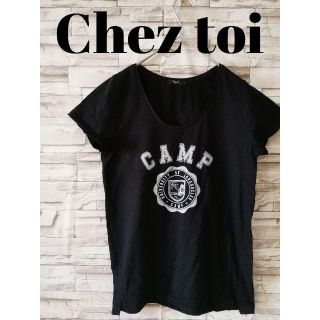 シェトワ(Chez toi)のChez toi シェトワ　クルーネックTシャツ　プリントシャツ(Tシャツ(半袖/袖なし))