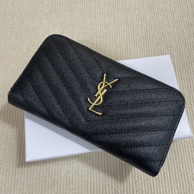 超美品♬サンローラン 長財布 ジップ ブラック レザー 即完売 cutacut.com