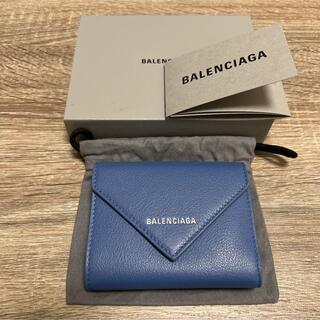 バレンシアガ(Balenciaga)の美品　バレンシアガ　ペーパー　コンパクト　ウォレット　三つ折り財布　レザー(財布)