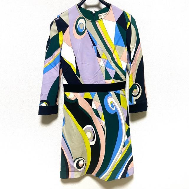エミリオ プッチ Emilio Pucci ワンピース グリーン系 お花柄 5747 www