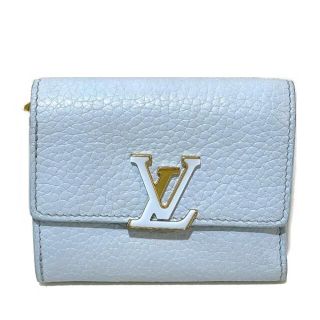 ルイヴィトン(LOUIS VUITTON)のルイヴィトン LOUIS VUITTON ポルトフォイユ カプシーヌXS M69061 日本限定 コンパクトウォレット 3つ折り財布 トリヨンレザー ブルーオランプ(財布)