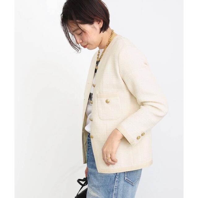 Deuxieme Classe tweed Vﾈｯｸｼﾞｬｹｯﾄ ﾅﾁｭﾗﾙ