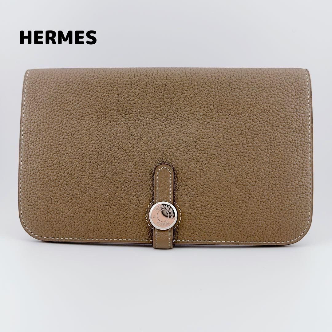 Hermes - 年末年始セール実施中‼️ エルメス ドゴンGM 長財布 エトゥープ