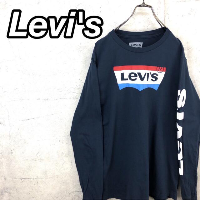 Levi's(リーバイス)の希少 90s リーバイス ロンT ビッグプリント 袖プリント 美品 メンズのトップス(Tシャツ/カットソー(七分/長袖))の商品写真