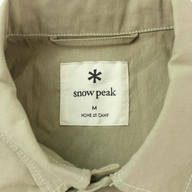 Snow Peak(スノーピーク)のスノーピーク ライトマウンテンクロスジャケット アウター ロゴ刺繍 M ベージュ メンズのジャケット/アウター(ブルゾン)の商品写真