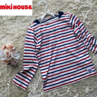 mikihouse - 美品✨ミキハウス　ボーダーカットソー　トリコロール　マリン　ボートネック　長袖