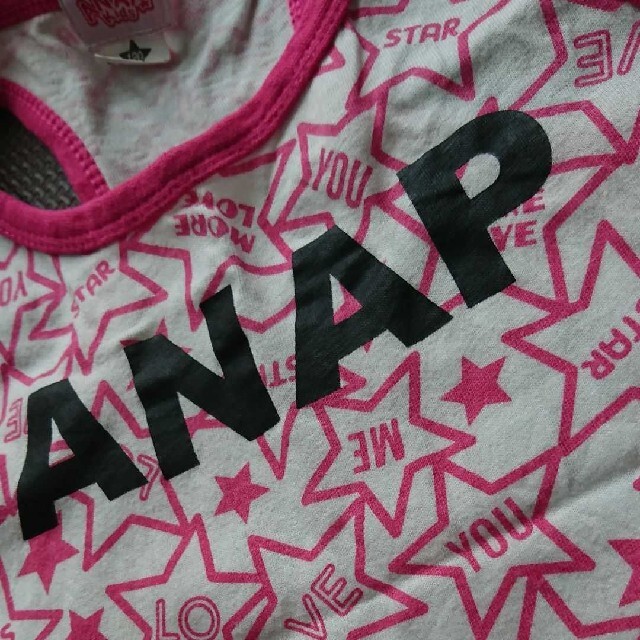ANAP Kids(アナップキッズ)のANAP タンクトップ 120cm 美品 アナップ ANAP KIDS キッズ/ベビー/マタニティのキッズ服女の子用(90cm~)(Tシャツ/カットソー)の商品写真