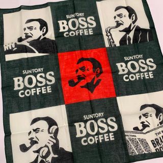 ボス(BOSS)のサントリー　BOSS  バンダナ　大判ハンカチ　グリーン(ノベルティグッズ)