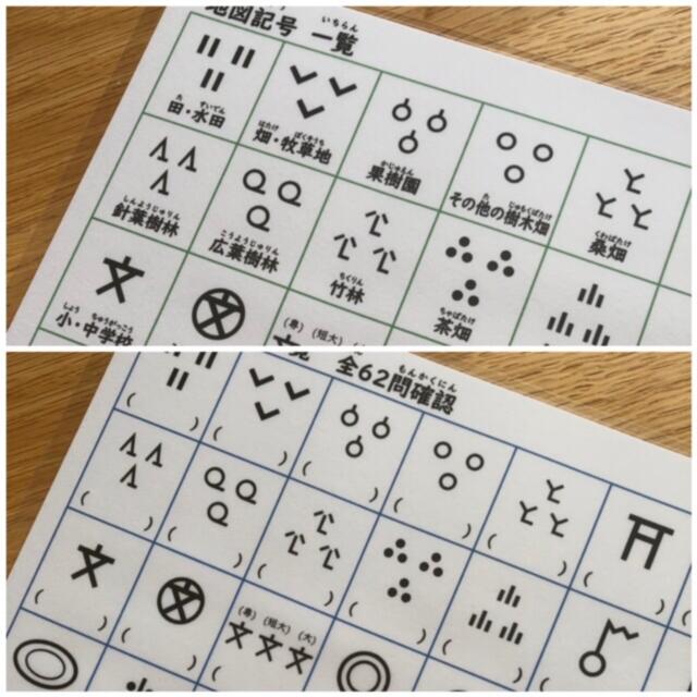 日本地図/地図記号 3枚セット ハンドメイドのハンドメイド その他(その他)の商品写真