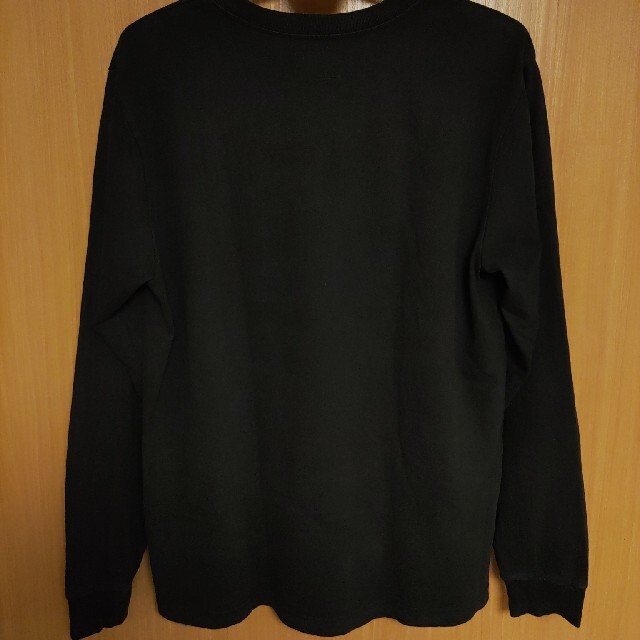 STUSSY(ステューシー)のSTUSSYシンプル白刺繍ロゴ長袖TシャツMサイズ黒ステューシーBLACKロンＴ メンズのトップス(Tシャツ/カットソー(七分/長袖))の商品写真