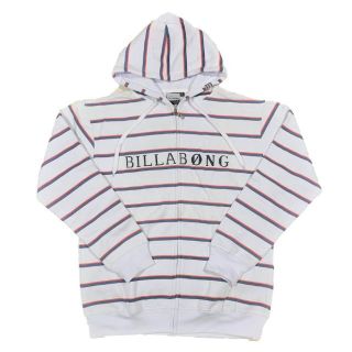 【BILLABONG】フーディージップパーカー WHITE ロゴ 白 ビラボン