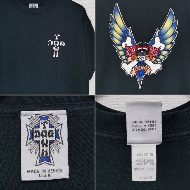 ドックタウンDOGTOWN VENICEドックタウン　デットストック Tシャツ　USED