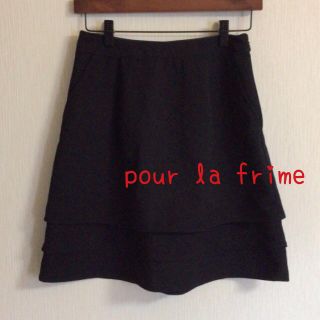 プーラフリーム(pour la frime)のpour la frime  ♡ 膝丈スカート 黒(ひざ丈スカート)