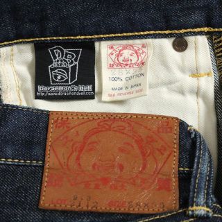 W28 EVISU ドラえもん 刺繍 カモメ ショート デニム パンツ ジーンズ