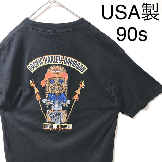 90s USA製 ハーレーダビッドソン ハワイ ホノルル 限定 Tシャツ