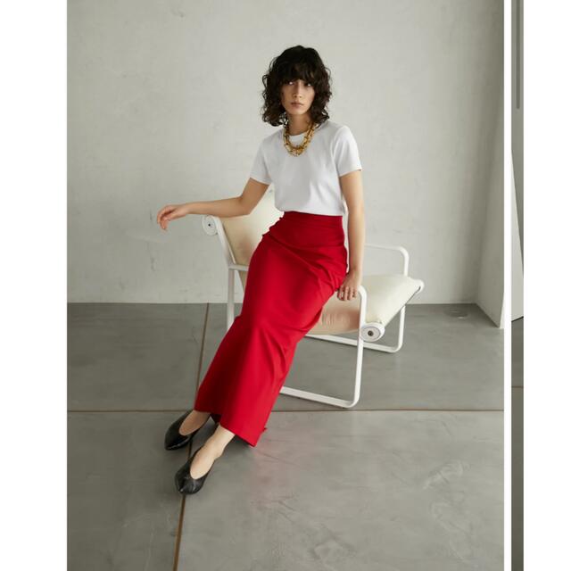 お値下げ✨ELLIEポンチタイトスカート【RED】S レディースのスカート(ロングスカート)の商品写真