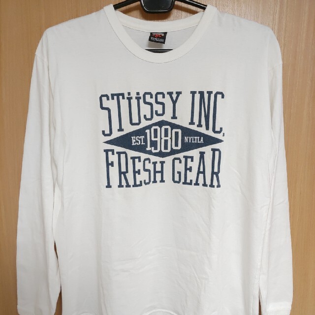 Tシャツ/カットソー(七分/長袖)STUSSY白INC.FRESH GEAR長袖TシャツM