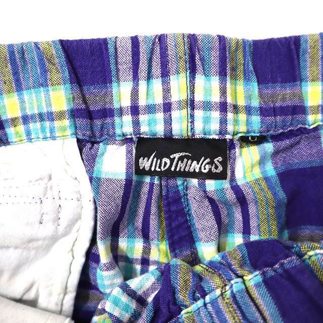 WILDTHINGS(ワイルドシングス)のワイルドシングス WILDTHINGS コットン チェック ショートパンツ L メンズのパンツ(ショートパンツ)の商品写真