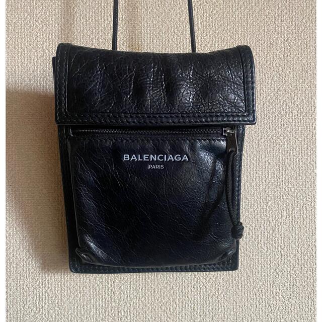 BALENCIAGA  ポーチストラップ レザー  ショルダーバッグ