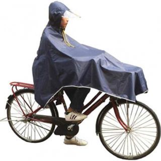 五二紺 レインポンチョ レディース 自転車 サイクルレイン 雨具 カッパ 梅雨(レインコート)