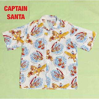 【希少】CAPTAIN SANTA　キャプテンサンタ　レーヨンシャツ　総柄シャツ