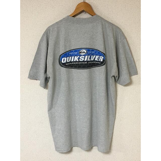 QUIKSILVER(クイックシルバー)のクイックシルバー 未使用 XL 両面プリント グレー オールドサーフ メンズのトップス(Tシャツ/カットソー(半袖/袖なし))の商品写真