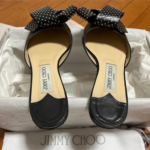 JIMMY CHOO(ジミーチュウ)の【正規品】JIMMY CHOO フラットミュール レディースの靴/シューズ(ミュール)の商品写真