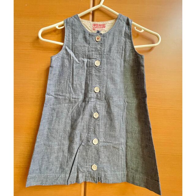 DENIM DUNGAREE(デニムダンガリー)のガールズ　ワンピースとノースリーブ３点セット キッズ/ベビー/マタニティのキッズ服女の子用(90cm~)(ワンピース)の商品写真