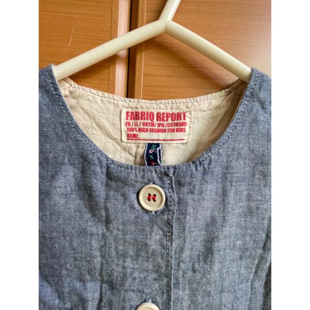 DENIM DUNGAREE(デニムダンガリー)のガールズ　ワンピースとノースリーブ３点セット キッズ/ベビー/マタニティのキッズ服女の子用(90cm~)(ワンピース)の商品写真